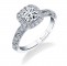Vintage Halo Engagement Ring - Rochelle