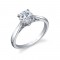 Round High Polish Solitaire Engagement Ring - Carina