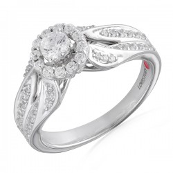 Round Diamond Modern Halo Engagement Ring