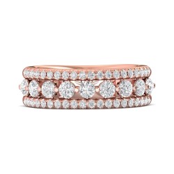 FlyerFit® 14K Pink Gold Anniversary Bands