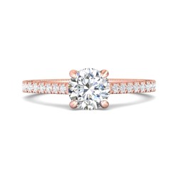 FlyerFit® 18K Pink Gold Vintage Engagement Ring