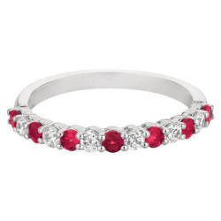 FlyerFit® 18K White Gold Anniversary Bands