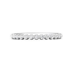 FlyerFit® 14K White Gold Shared Prong Wedding Band