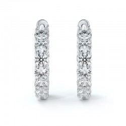 Small Inside Outside Diamond Hoops