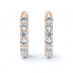 Small Inside Outside Diamond Hoops
