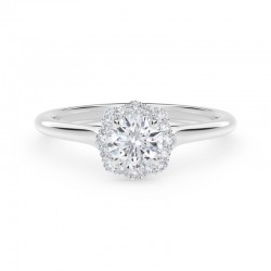 Center of My Universe® Floral Halo Engagement Ring