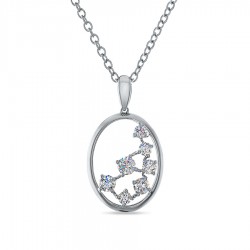 Oval Diamond Pendant