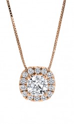 Black Label CushionDiamond Halo Pendant