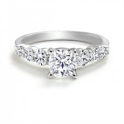 Black Label Round Diamond Engagement Ring