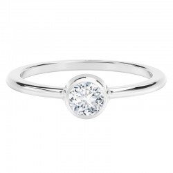 The De Beers Forevermark  Tribute? Collection Classic Bezel Stackable Ring