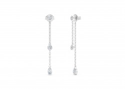 The De Beers Forevermark  Tribute? Collection Round and Pear Diamond Drop Earrings