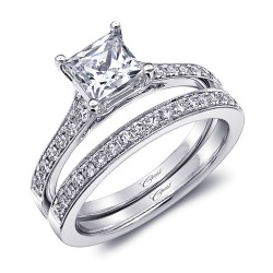 14K White Gold Engagement Ring