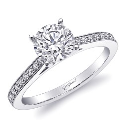 14K White Gold Engagement Ring