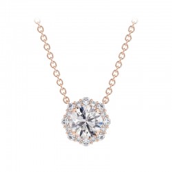 Center of My Universe® Floral Halo Diamond Pendant