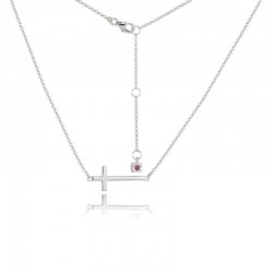 Stammering Rhodium Plated Necklace