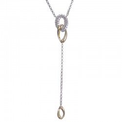 Sterling Silver Rhodium Plated Gp40 Necklace