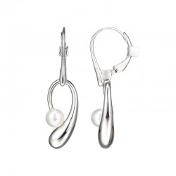 Sterling Silver Rhodium Plated Earrings