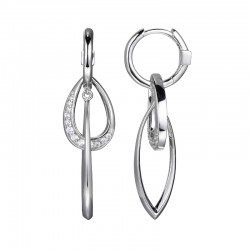 Sterling Silver Rhodium Plated Earrings