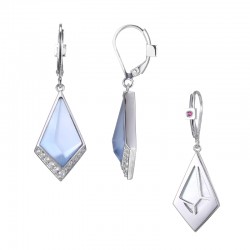 Sterling Silver Rhodium Plated Earrings