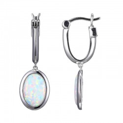 Sterling Silver Rhodium Plated Earrings