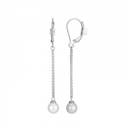 Sterling Silver Rhodium Plated Earrings