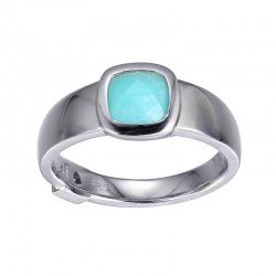 Sterling Silver Rhodium Plated Ring