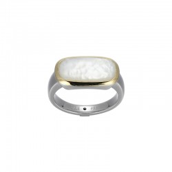Sterling Silver Rhodium Plated Gp40 Ring