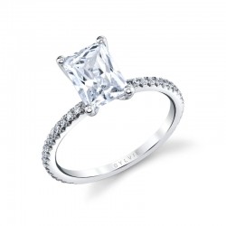 Radiant Cut Classic Engagement Ring - Adorlee