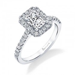 Classic Engagement Ring with Halo - Emma