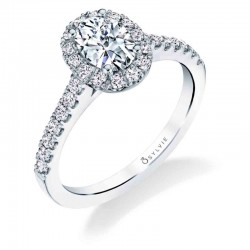 Classic Engagement Ring with Halo - Emma