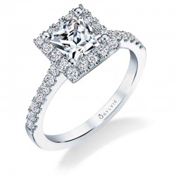 Classic Engagement Ring with Halo - Emma