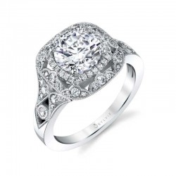 Vintage Inspired Engagement Ring - Jade