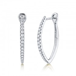 .35CTTW DIAMOND HOOP EARRING 14K WG