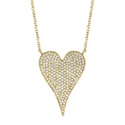 .43CTTW DIAMOND HEART NECKLACE 14K YG