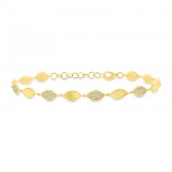 0.35Ct 14K Yellow Gold Diamond Pave Bracelet