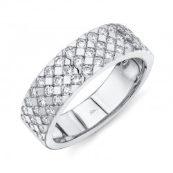 0.82Ct 14K White Gold Diamond Lady's Band