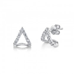 0.36Ct 14K White Gold Diamond Earring