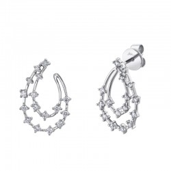 0.53Ct 14K White Gold Diamond Earring