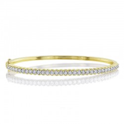 .65CT DIAMOND BANGLE BRACELET 14K YG