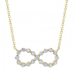 .44ct Diamond Infinity Necklace 14K Yellow Gold