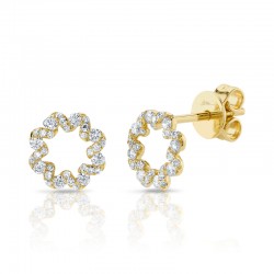 0.31Ct 14K Yellow Gold Diamond Stud Earring