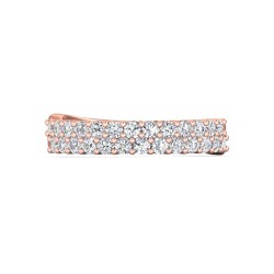 FlyerFit® 18K Pink Gold Anniversary Bands