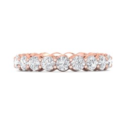 FlyerFit® 18K Pink Gold Anniversary Bands