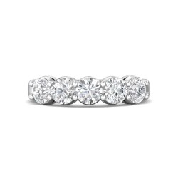 FlyerFit® 18K White Gold Anniversary Bands