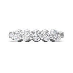 FlyerFit® 18K White Gold Anniversary Bands