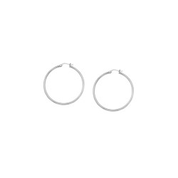 25mm Polished Hoop Earrings