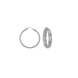 Diamond Cut Hoop Earrings