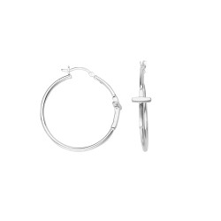 35mm Cross Hoop Earrings