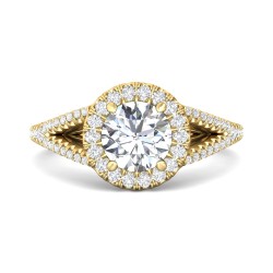 FlyerFit® 14K Yellow Gold Vintage Engagement Ring