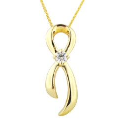 De Beers Forevermark  Foreverhope Cancer Awareness Ribbon Pendant